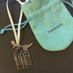 Tiffany & Co. Silver Gift Ornament with Blue Pouch